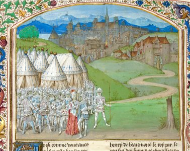 Minature-of-Queen-Isabella-and-her-army-from-royal-ms-15-e-iv-vol-2-f316v. Free illustration for personal and commercial use.