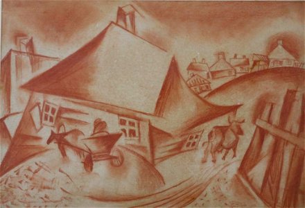 Issachar Ber Ryback - View of the small town