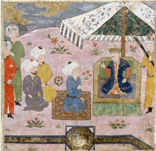 Islamic - Miniature Painting of Audience Scene - 1996.7 - Detroit Institute of Arts