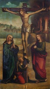Italian (Marchigian) School (possibly) - The Crucified Christ, with the Virgin Mary, Saint John the Evangelist, and the Magdalen - 355571 - National Trust