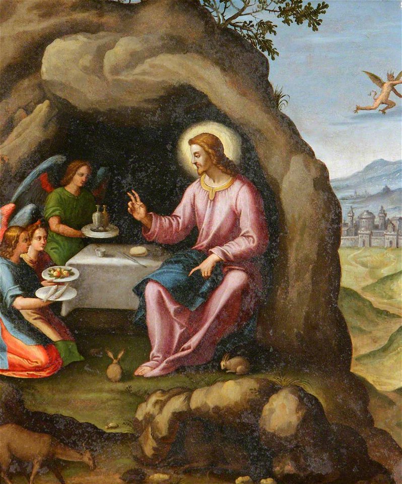 Italian (Florentine) School - Christ Succoured by Angels in the Wilderness after the Temptation - 1151346 - National Trust