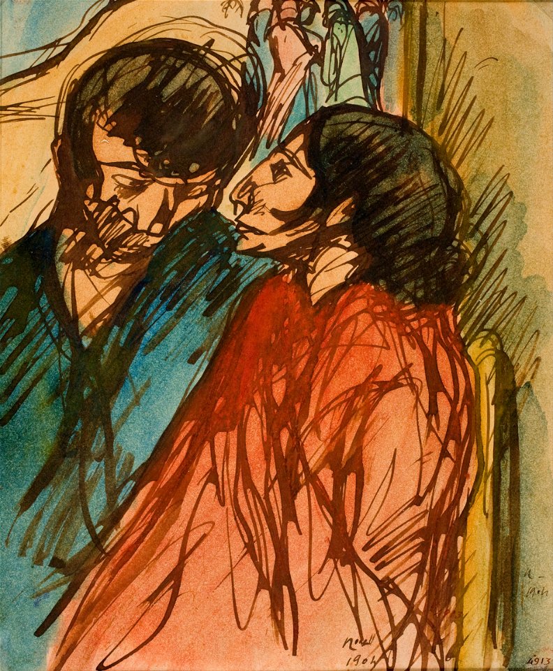 Isidre Nonell - Gypsy Couple - Google Art Project