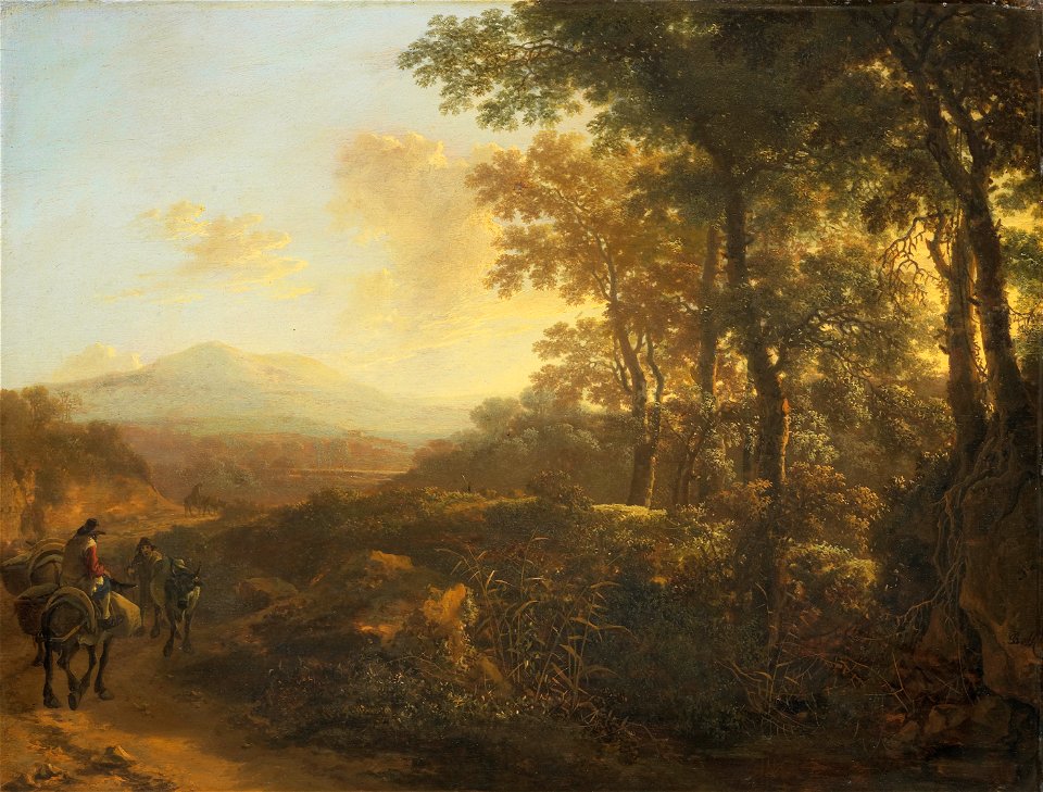 Italiaans landschap met muilezeldrijver Rijksmuseum SK-C-110