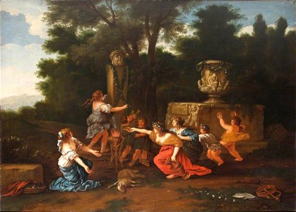 Italian (Roman) School - Maenads and Putti Conducting a Sacrifice before a Herm - 1548162 - National Trust