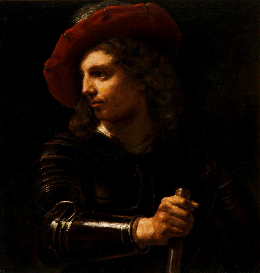Italian School - A Young Man in Armour Wearing a Red Cap and Holding a Staff - 108887 - National Trust
