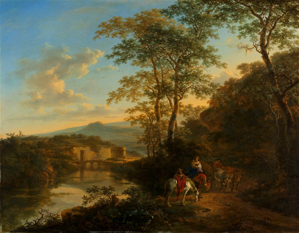 Italiaans landschap met de Ponte Molle Rijksmuseum SK-A-51