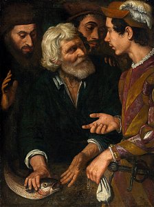 Italian School, 17th Century The Miracle of St Peter and the Fish