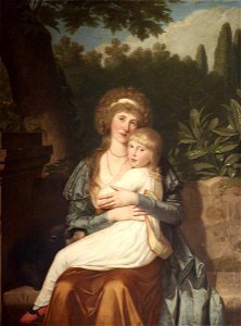 Italian (Florentine) School - Elizabeth Drummond (d.1818), Lady Hervey, and Her Daughter Elizabeth Catherine Caroline Hervey (1780 - 851739 - National Trust. Free illustration for personal and commercial use.