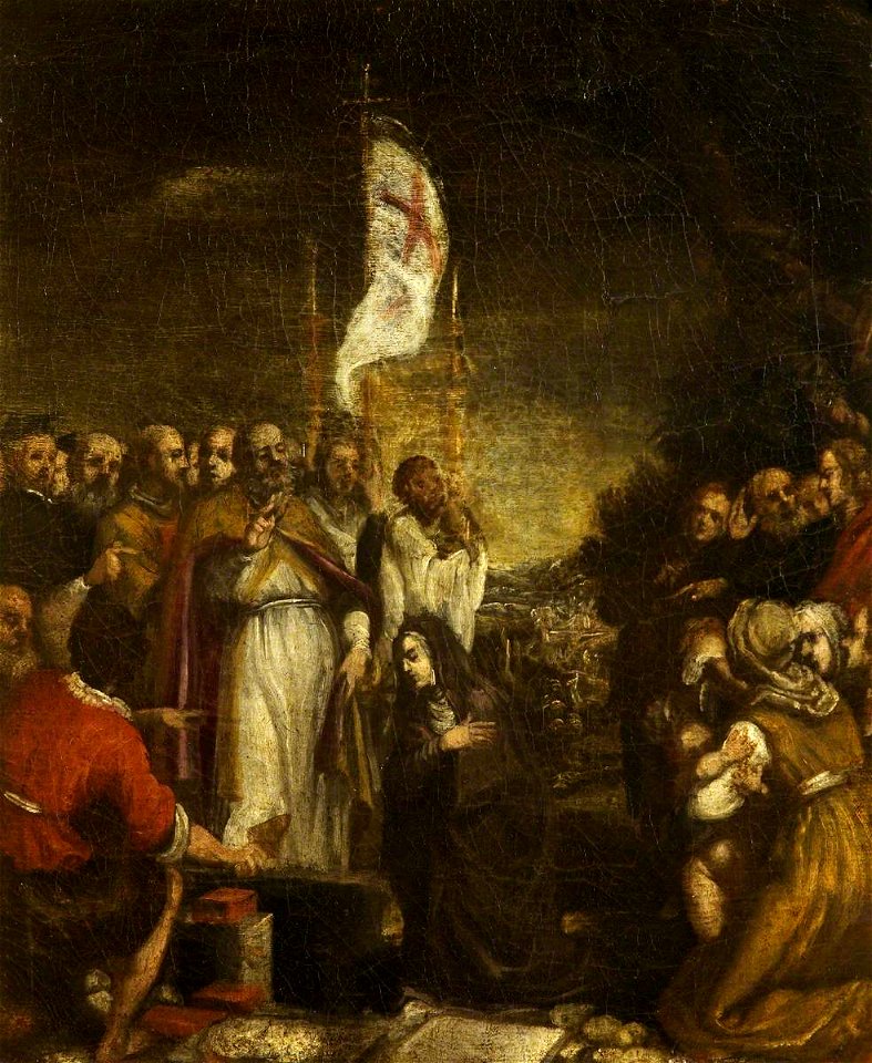Italian School - A Poor Clare Being Blessed by a Bishop - 732226 - National Trust