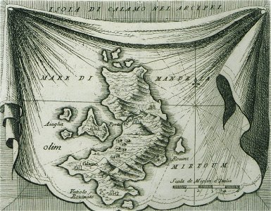 Isola di Calamo - Coronelli Vincenzo Maria (padri) & Parissoti Antonio - 1688