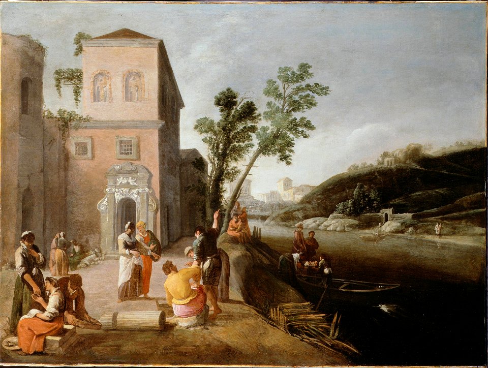 Italian - Figures on the Bank of a River - Google Art Project