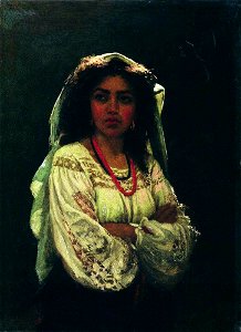 Italian woman by Repin. Free illustration for personal and commercial use.