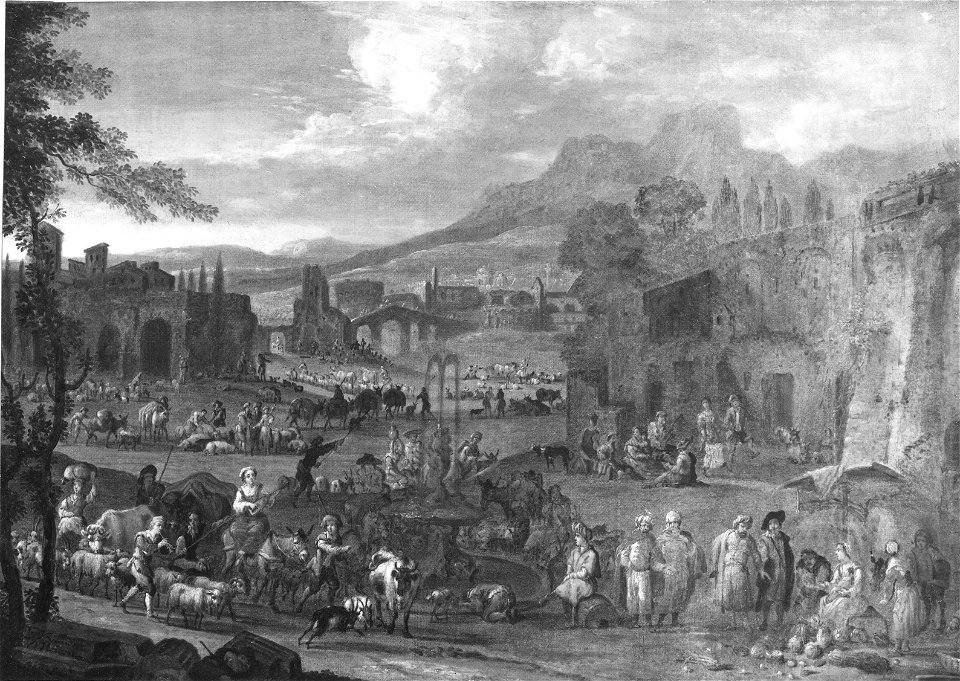 Italian Market Scene (Jan Baptiste van der Meiren) - Nationalmuseum - 17525