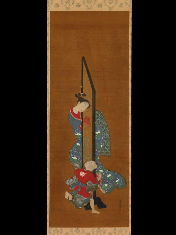 Isoda Koryūsai - Mother and Child at Play - 14.76.70a - Metropolitan Museum of Art