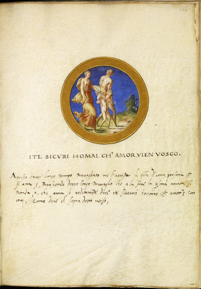 Italian - Leaf from Emblem Book - Walters W47625R - Open Obverse