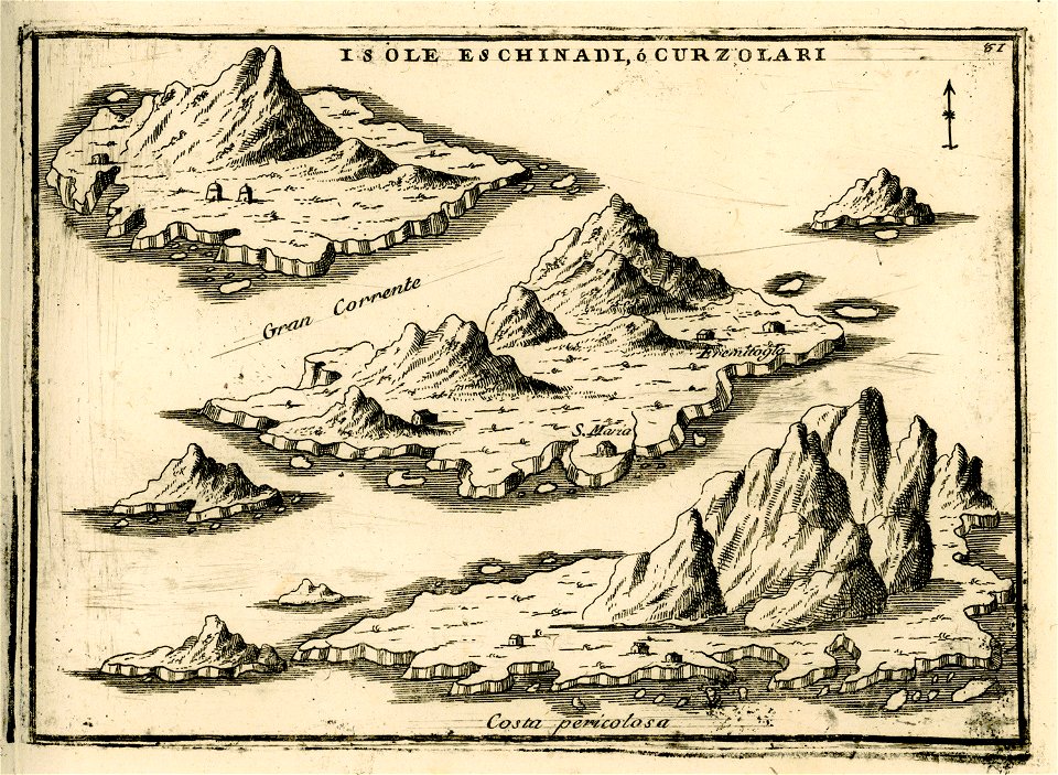 Isole Echinadi, o Curzolari - Coronelli Vincenzo - 1688