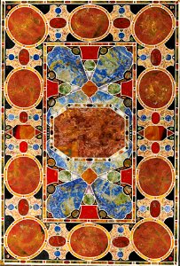 Italian pietre dure and pietre tenere white marble inlaid table top, Florence