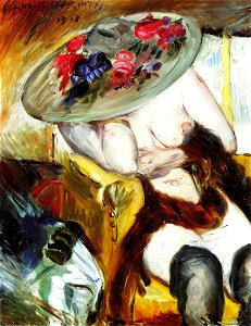 Italienerin mit gelbem Stuhl (Lovis Corinth 1912)