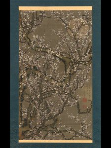 Itō Jakuchū - White Plum Blossoms and Moon - 2015.300.213 - Metropolitan Museum of Art