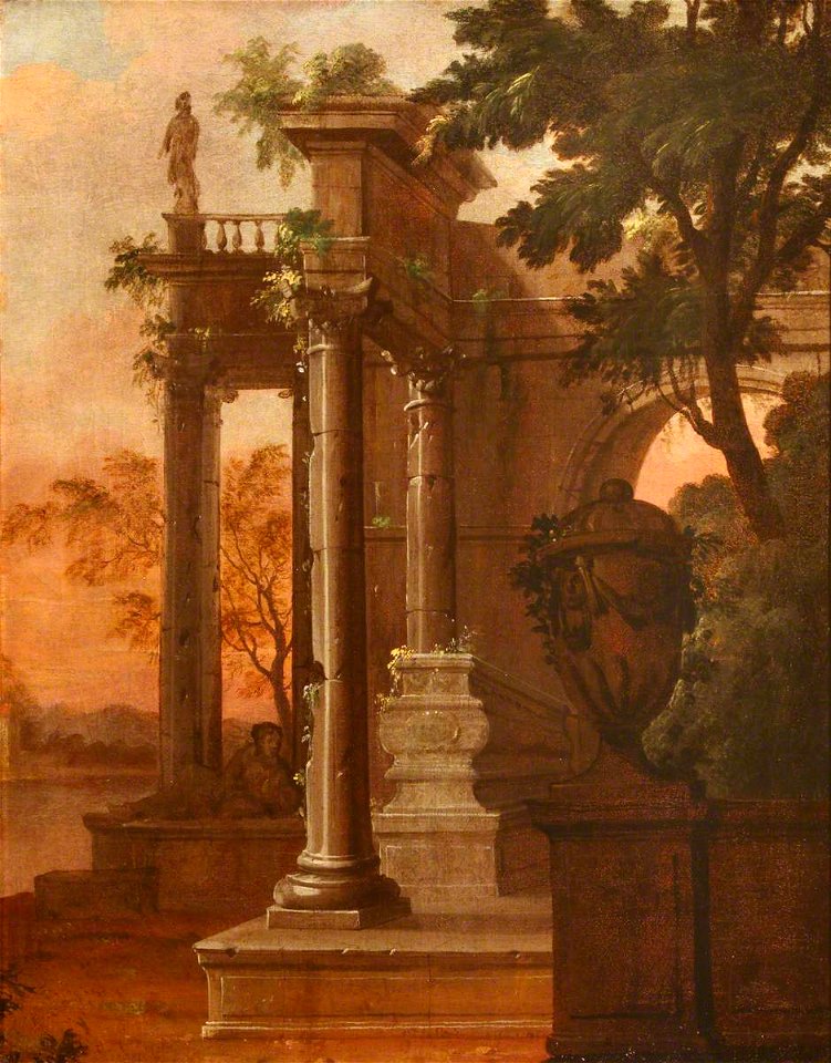 Italian (Roman) School - A Capriccio of Ruins and Monuments - 1548172 - National Trust