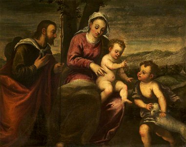 Italian (Venetian) School - The Madonna and Child with the Infant Saint John the Baptist and Saint James the Greater - 1298260 - National Trust