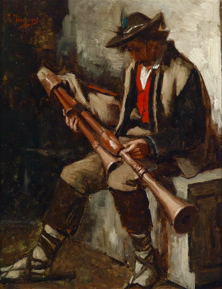 Italienischer Dudelsackpfeifer c1900