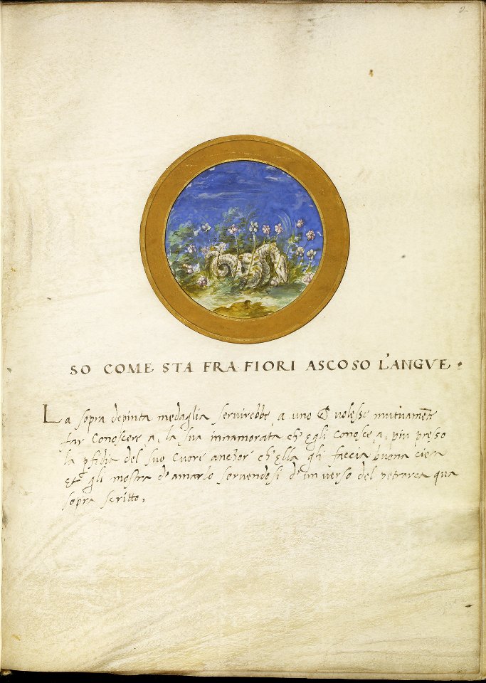 Italian - Leaf from Emblem Book - Walters W4762R - Open Obverse