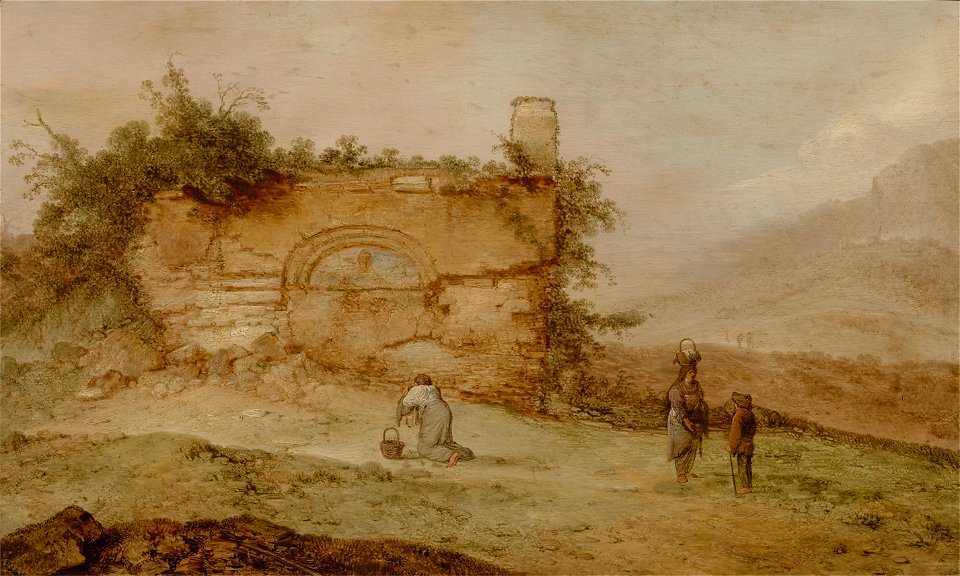 Italian Landscape with Ruins by Jacob Sibrandi Mancadan Mauritshuis 887