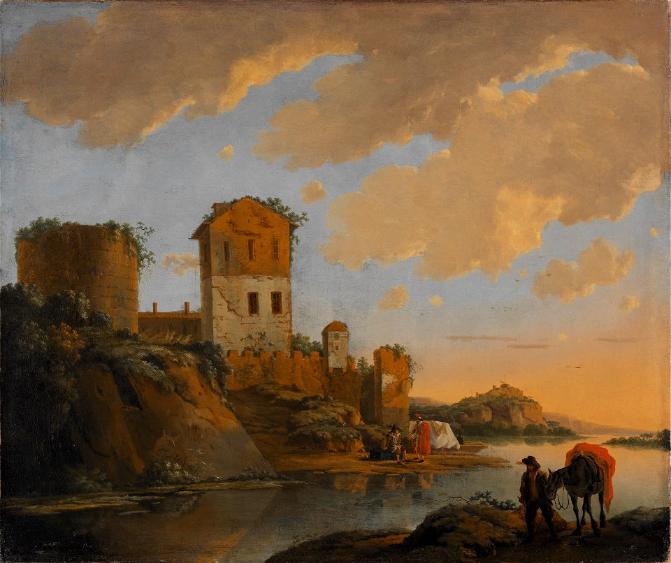 Italian River Landscape with Ruins (Horatius de Hooch) - Nationalmuseum - 17473