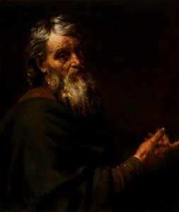 Italian School - A Bearded Old Man Gesturing with His Right Hand - 108886 - National Trust