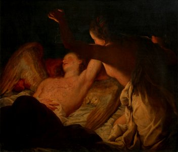 Italian School, Venetian, early 18th century - Psyche Discovering the Sleeping Cupid - RCIN 402783 - Royal Collection