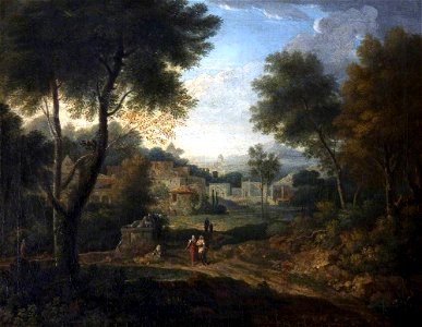 Italo-Flemish School - Classical Landscape with Figures on a Path by a Tomb - 872114 - National Trust