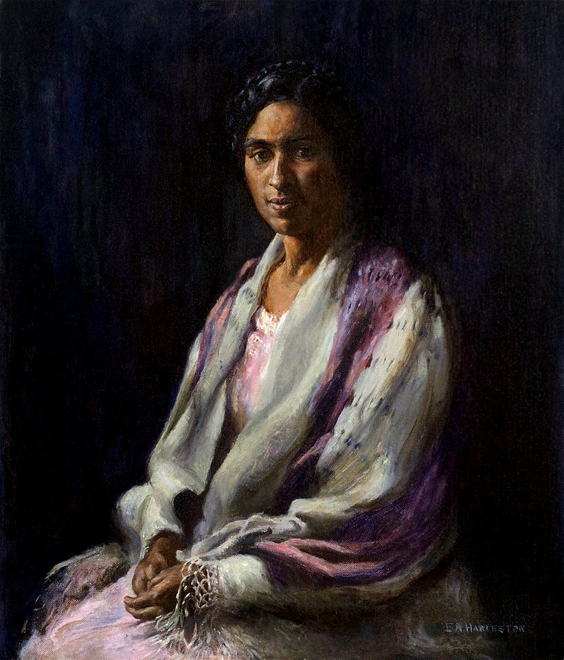 Miss Bailey with the African Shawl by Edwin Augustus Harleston
