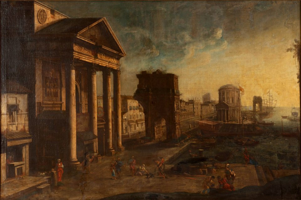 Harbour with Capriccio (Alessandro Salucci) - Nationalmuseum - 17836
