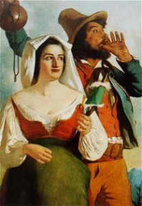 Italienskt par x Josef Wilhelm Wallander