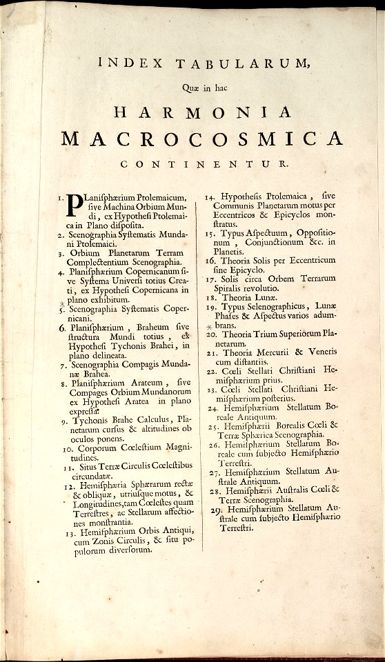 Harmonia macrocosmica, seu, Atlas universalis et novus, totius universi creati cosmographiam generalem, et novam exhibens - in quâ omnium totius mundi orbium harmonica constructio, secundum LOC 2011589506-2