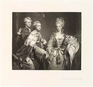 William Harcourt, 3rd Earl Harcourt; George Simon Harcourt, 2nd Earl Harcourt; Elizabeth (Vernon), Countess of Harcourt by Sir Joshua Reynolds. Free illustration for personal and commercial use.