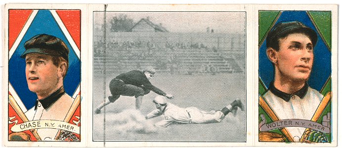 Harold W. Chase-Harry Wolter, New York Highlanders, baseball card portrait LCCN2008678426