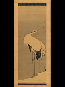Itō Jakuchū - Two Cranes - 2015.300.214 - Metropolitan Museum of Art
