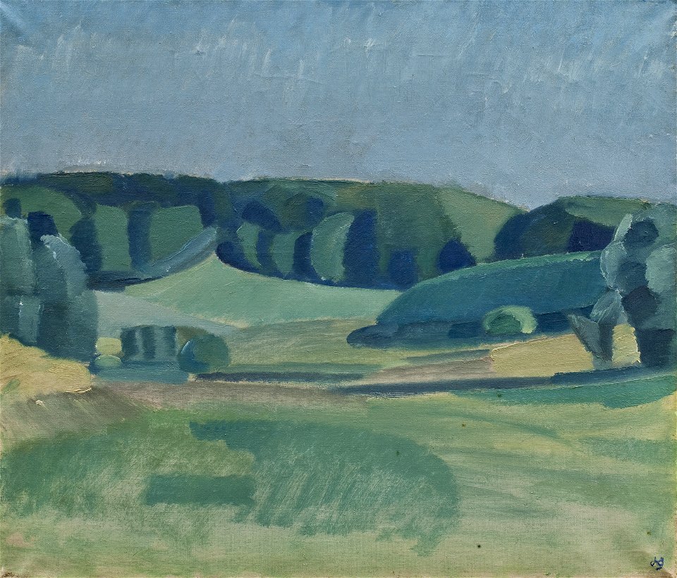 Harald Giersing, Landskab ved Bistrup, 1918, Kms4046, 1918