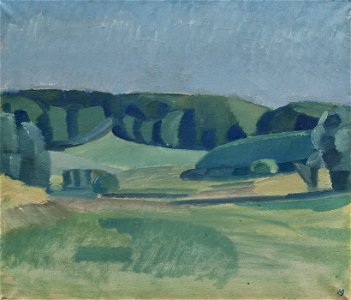 Harald Giersing, Landskab ved Bistrup, 1918, Kms4046, 1918