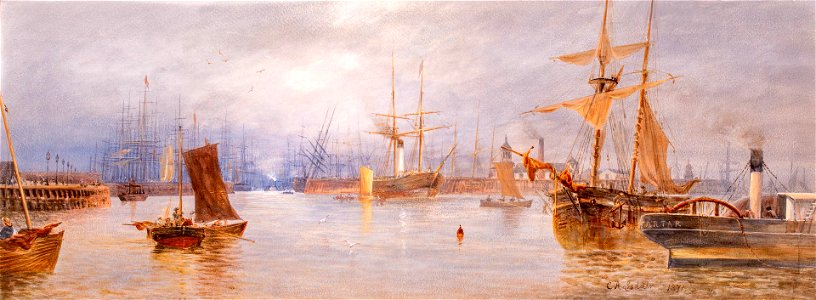 Harbour Scene, by Cmdr Charles A. Lodder