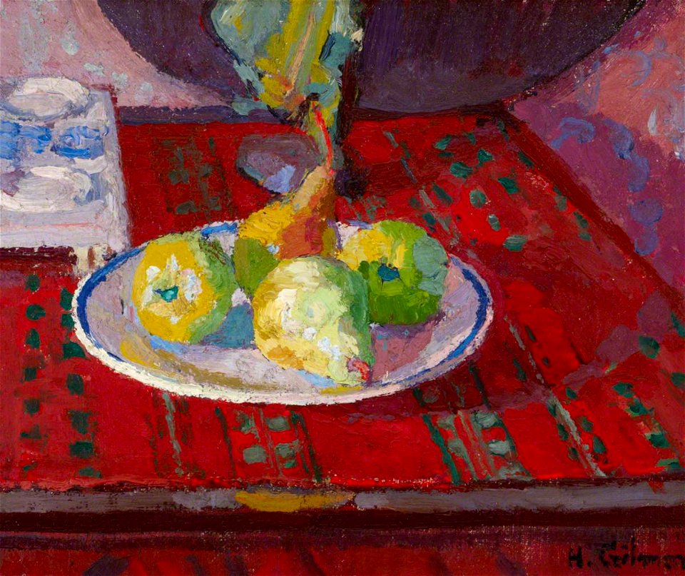 Harold Gilman (1876-1919) - Still Life with Pears on a Plate - 1449100 - National Trust