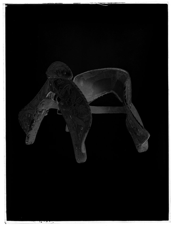 Harnesksadel, spärrsadel - Livrustkammaren - 174-negative