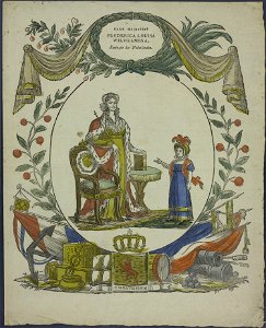 Hare majesteit Frederica Louisa Wilhelmina, koningin der Nederlanden-Catchpenny print-Borms 0892