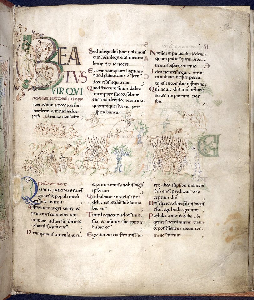 Harley Psalter - BL Harley 603 Beatus Vir f2