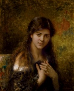 Alexei alexeevich harlamoff-portrait de jeune fille