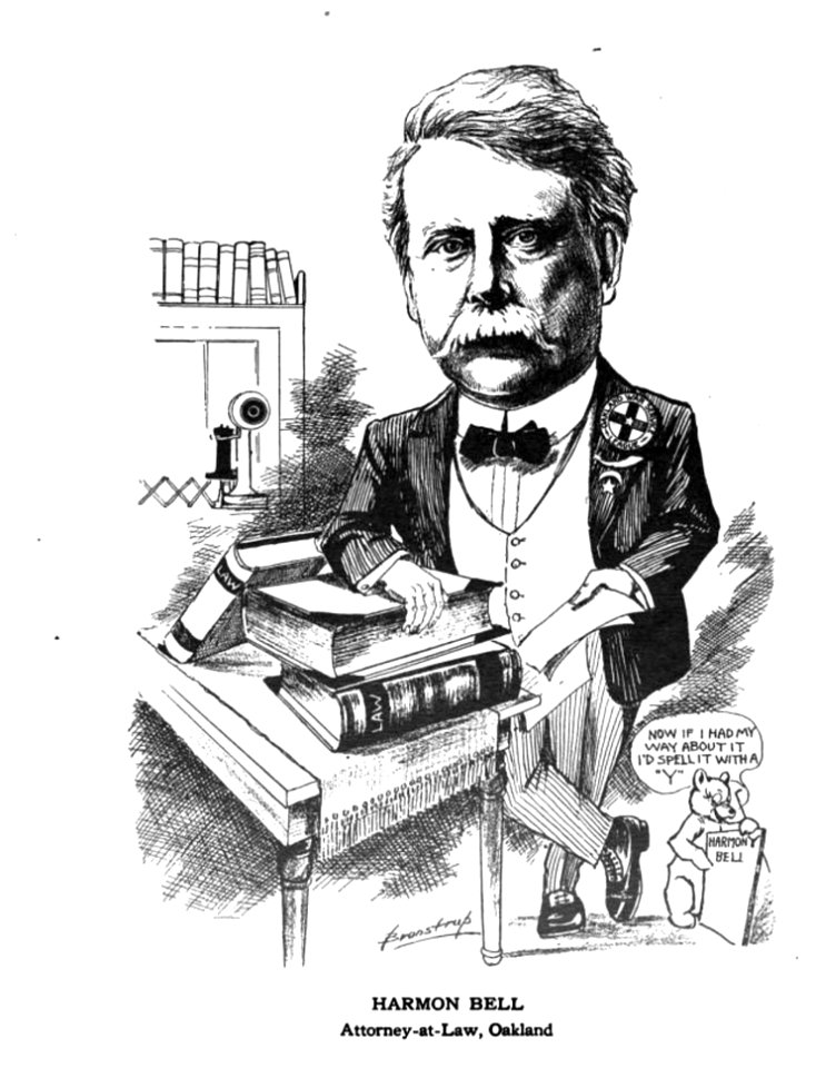 Harmon Bell, Attorney-at-Law, Oakland. Caricature