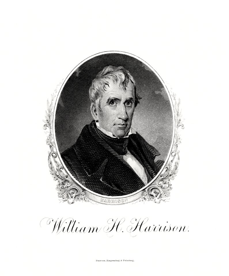 HARRISON, William H-President (BEP eng portrait restored)