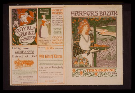Harper's Bazaar-Thanksgiving 1894 - Louis J. Rhead. LCCN93511351. Free illustration for personal and commercial use.